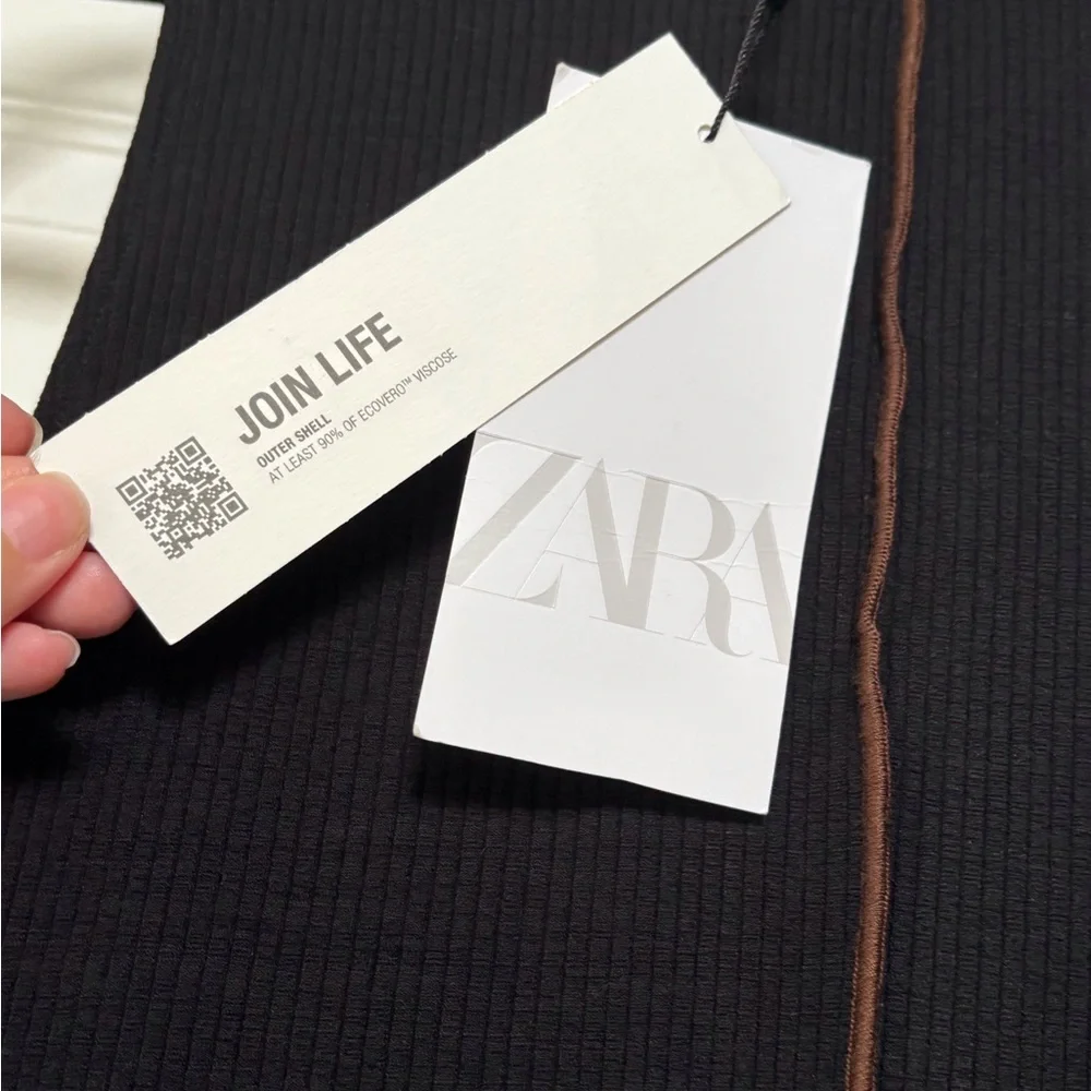 Zara Black Sleeveless Turtleneck Midi Dress - Picture 5 of 8